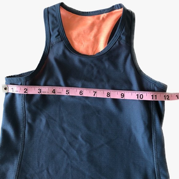 Sofibella Girls Tennis Top Razorback Grey/Coral Lining Size XS (age 4-5Y) - Picture 3 of 7